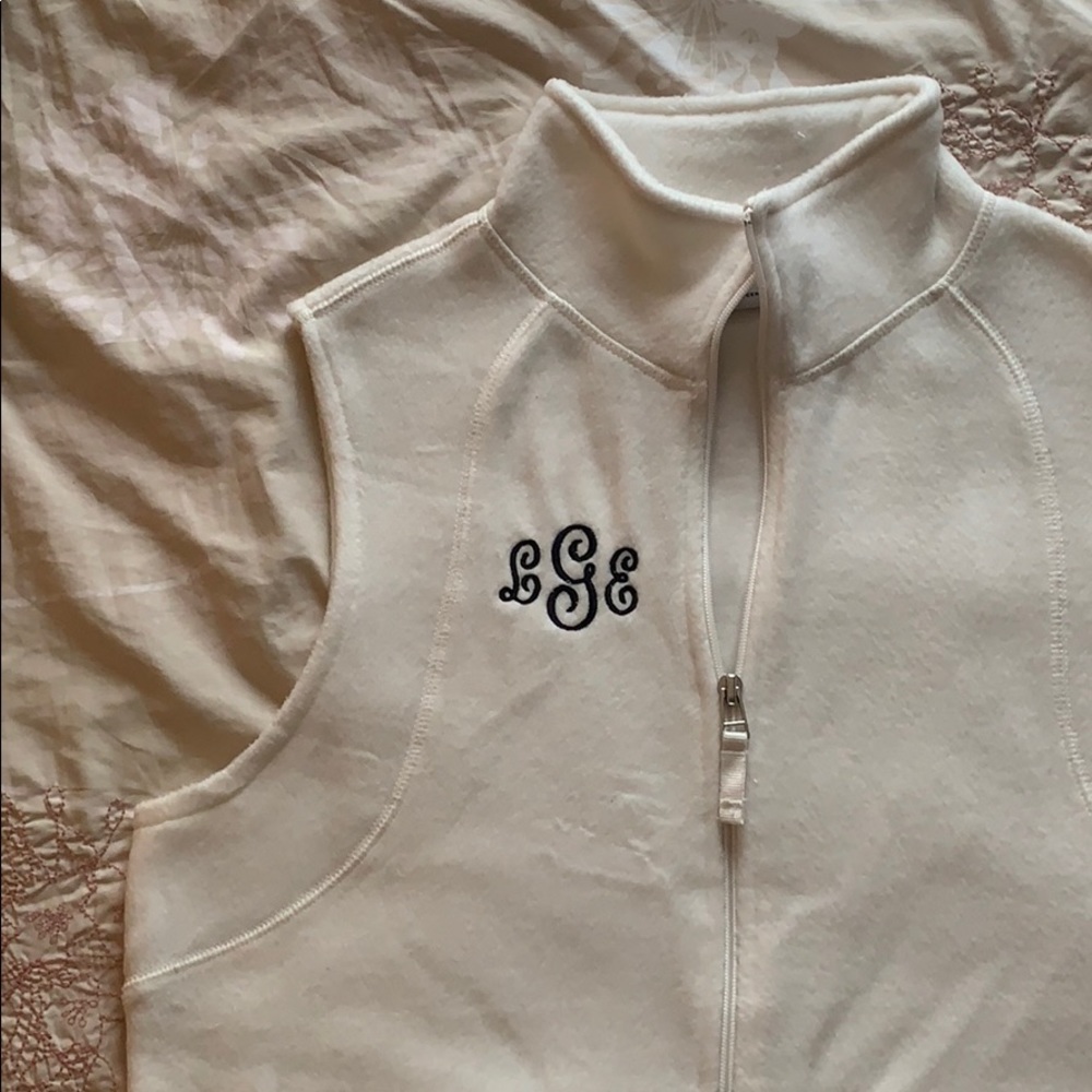 Kim Rogers White Fleece Vest